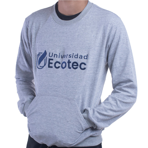 Sueter Gris Claro SIN capucha Ecotec Internacional Unisex